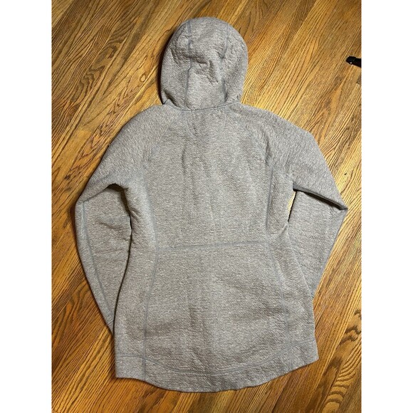 North Face Re-Source Snap Long Hoodie Jacket Medium Gray Women's - Picture 7 of 15